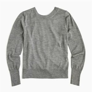 NWOT J.Crew Merino Wool Women’s Sweater with Open Back Bow - SIZE M